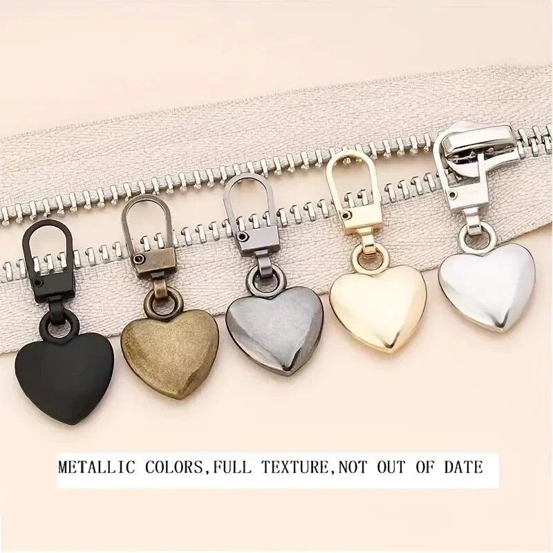 5pcs Removable Zip Head Replacement Metal Zip Head Luggage Down Coat Jacket Jeans Repair Universal Zip