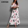 Модное сексуальное женское летнее длинное платье с одним вырезом и плиссированными рукавами и принтом