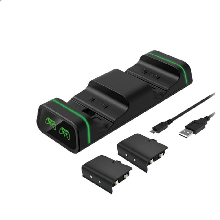 Gamepad Charging Solution Charging Holder Base Nonslip for X1 Controllers 2pcs Rechargeable Batteries Included