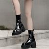 Black French Super High Heel Martin Boots Women's Autumn New Retro Skinny Versatile Coarse Heel Small Boots