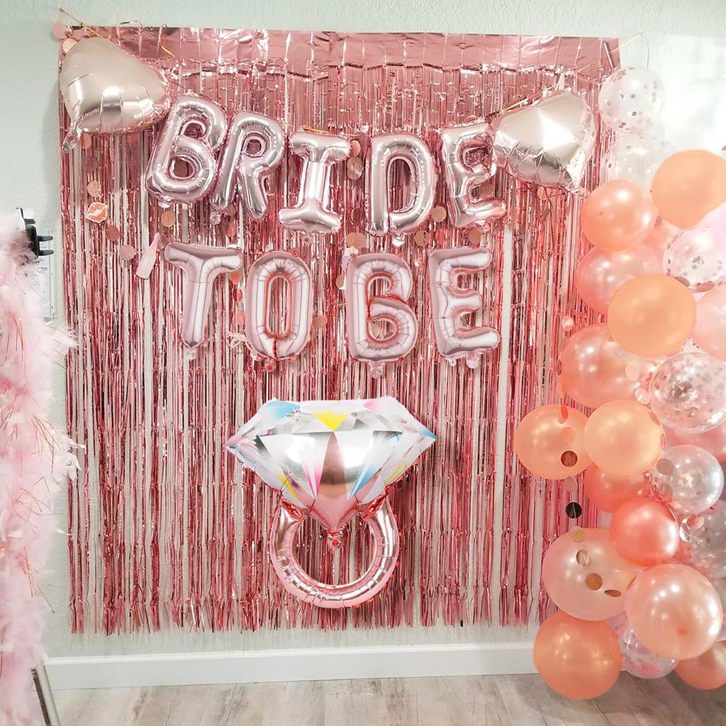 37 шт. Баннер «Будь невестой» из розового золота, кольцо с шампанским, воздушные шары для свадебного душа, девичник