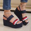 Summer Large Size  High Heels Platform Wedges Sandals Party Red Female Shoes Comfortable Casual Outdoor Women's Sandals