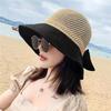 Summer Sunshade Straw Hat, Beach Hat, New Cool Hat, Sun Hat, and Patchwork Bow Hat for Women