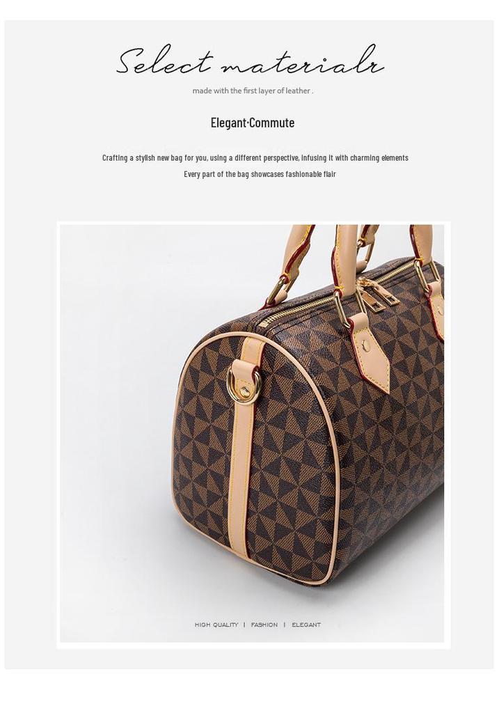 Модная Простая Сумка-Подушка Boston Print Crossbody для Женщин Весна 2026