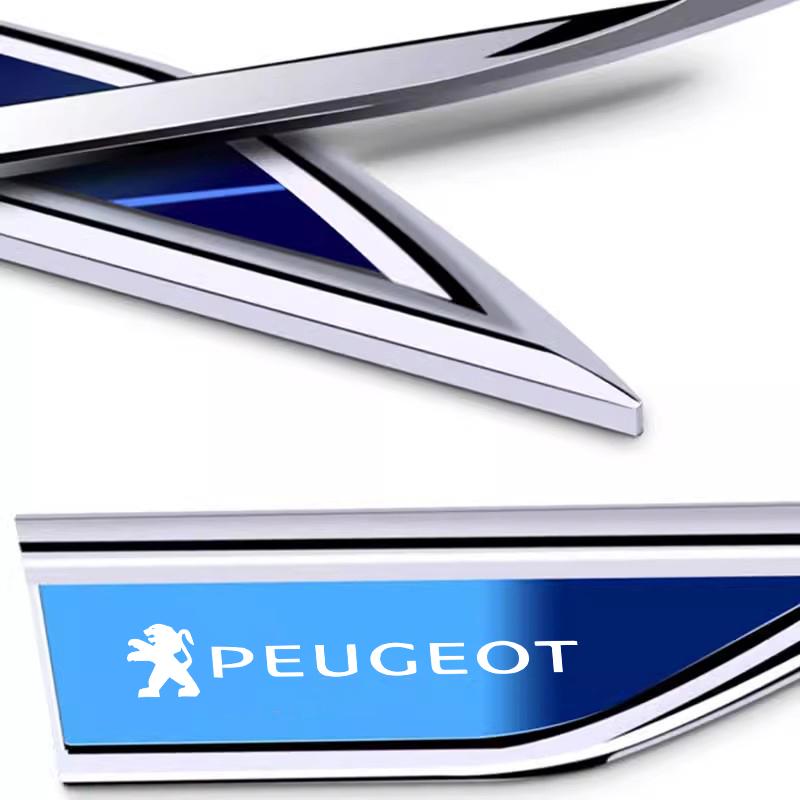 2 шт. Для Peugeot 208 3008 308 2008 207 107 508 607 106 Автомобильные боковые наклейки-ножи на крыло, эмблема, значок, декоративные наклейки, стайлинг