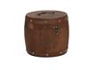 Hounendo Antique Wooden Tea Leaf Small Storage Box with Retro for Small Items Barrel-Shaped Container, Lid, Style,
