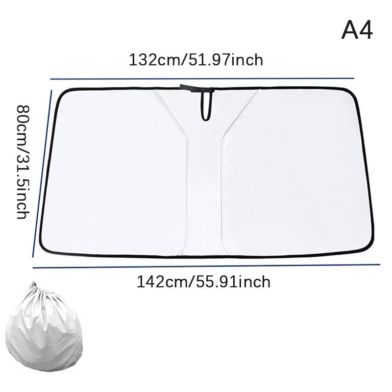 Портативная шторка на лобовое стекло автомобиля, двухслойная солнцезащитная изоляционная ткань, солнцезащитный козырек для салона автомобиля, зонт от солнца на переднем окне, защита от ультрафиолета