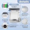 2PCS/4PCS Replacement Storage Jar Smoothie Pot Creami Pints and Lids  NC500 501