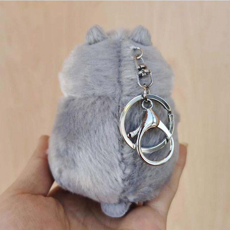 Adorable Cartoon Hamster Plush Keychain Cute Backpack Pendant Animal Toy Gift