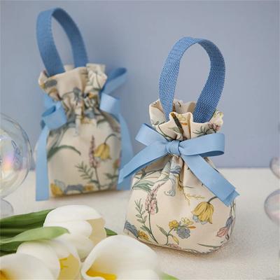 Подарочная упаковка из холста Eid Gift Холст Подарочная сумка для конфет с жемчужной нитью Мусульманская исламская праздничная вечеринка Детская подарочная коробка для ювелирных изделий