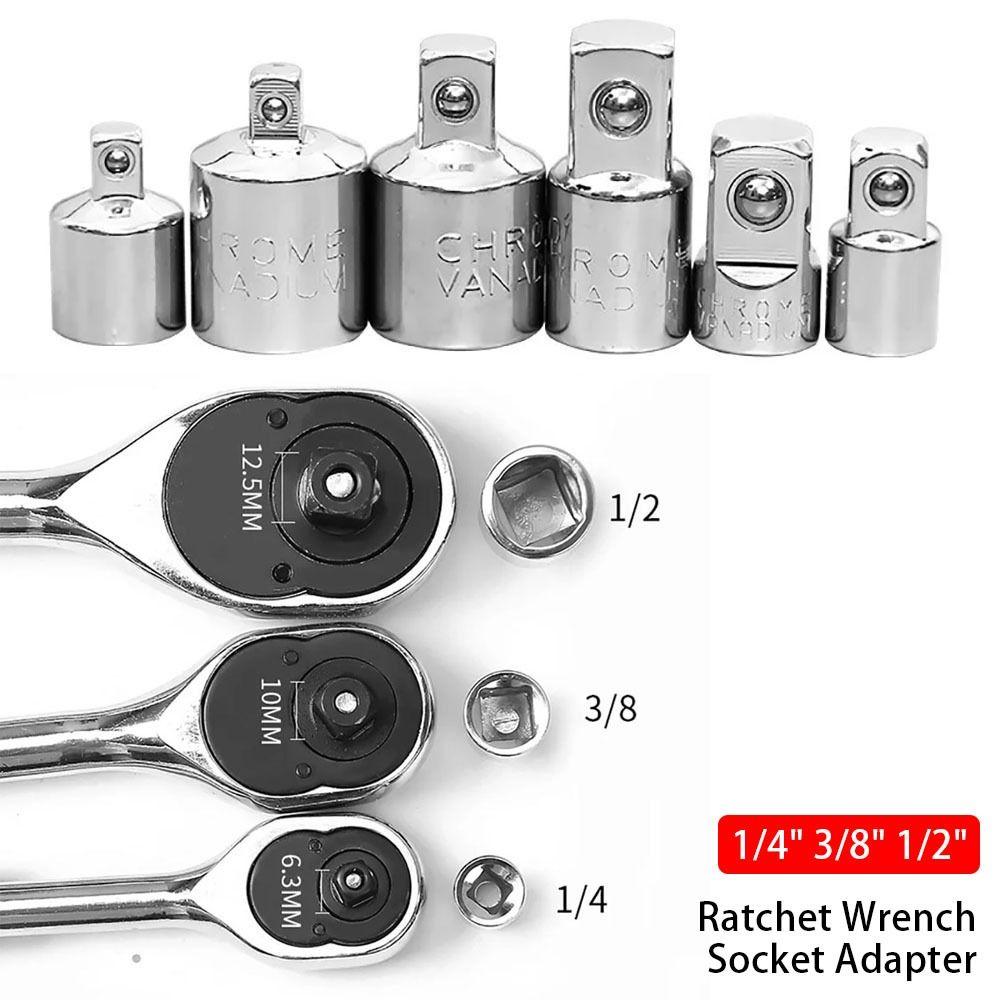 1Pcs Head Adapter Socket Adapter 1/4 3/8 1/2 Inch Socket Converter Durable Ratchet Wrench Sleeve
