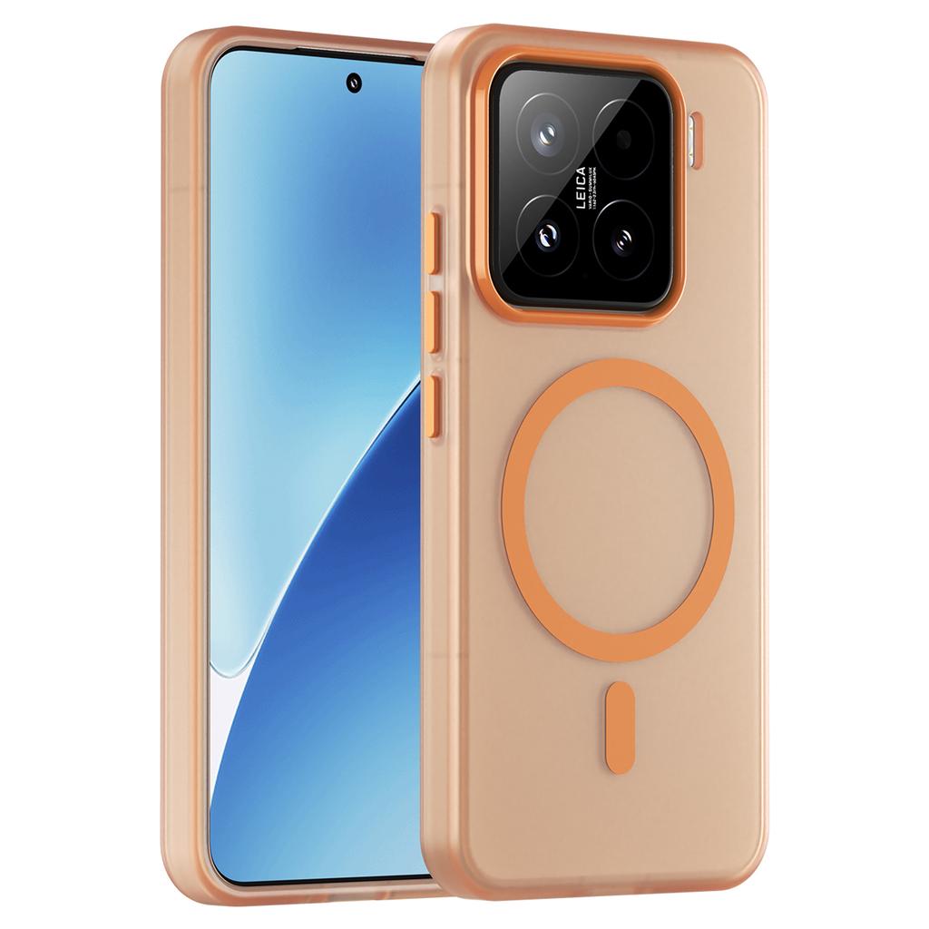 Для Xiaomi 15 Чехол Совместимый с MagSafe ТПУ+ПК Тонкий Матовый Полупрозрачный Чехол для Телефона