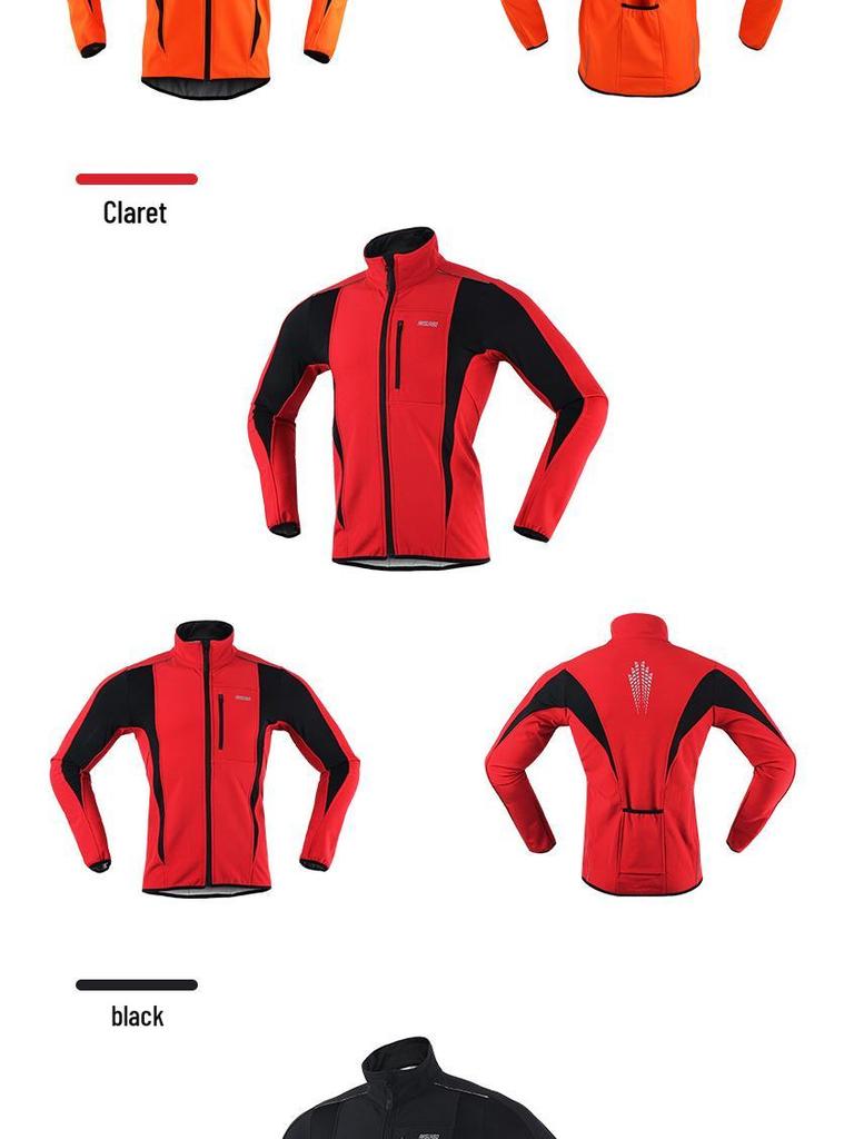 ARSUXEO Мужская зимняя ветрозащитная водонепроницаемая флисовая велосипедная куртка 15K