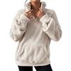 Sweatshirt For Women Half Zip  Pocket Drop Shoulder Teddy Sweatshirt Christmas Sweatshirts For Women