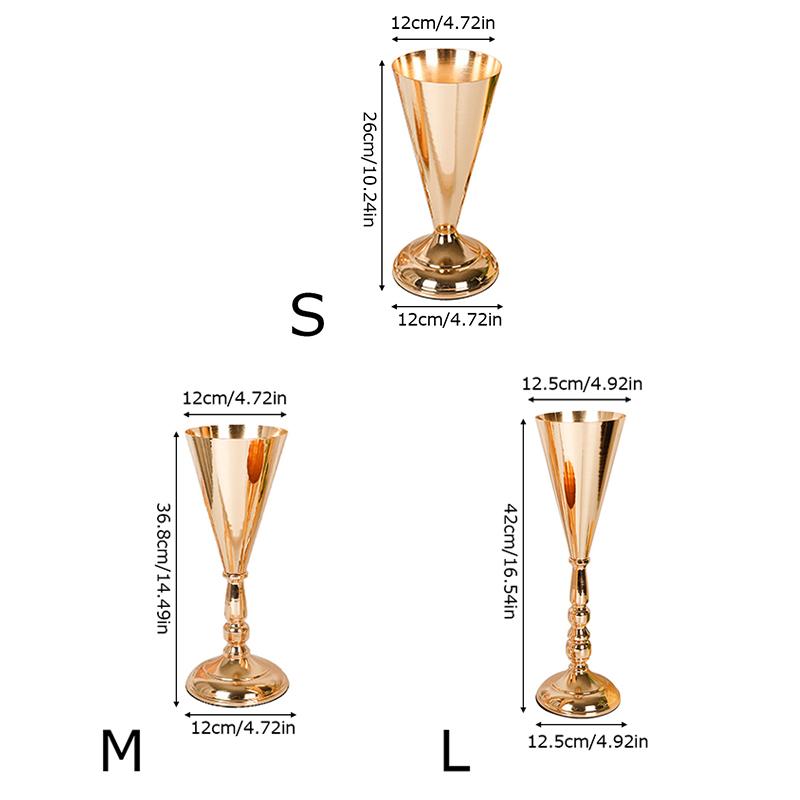 Металлическая подставка для цветов, свадебная ваза, украшение для стола, золотой подсвечник, реквизит для цветочной композиции на вечеринку, домашний декор
