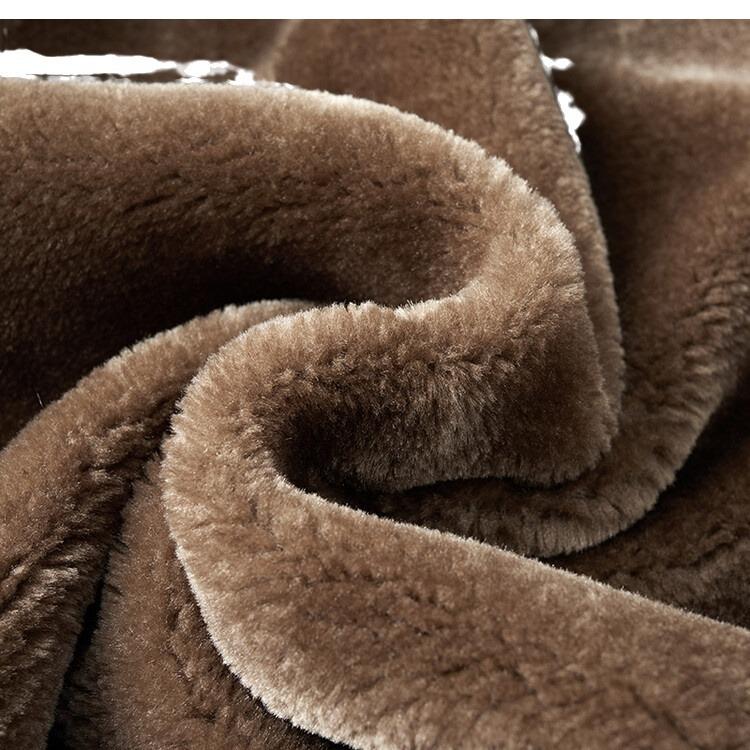 Мужская зимняя ветрозащитная теплая куртка из искусственной кожи с воротником-стойкой на флисовой подкладке, повседневная мотоциклетная куртка-бомбер с подкладкой из искусственного меха, большие размеры для мужчин