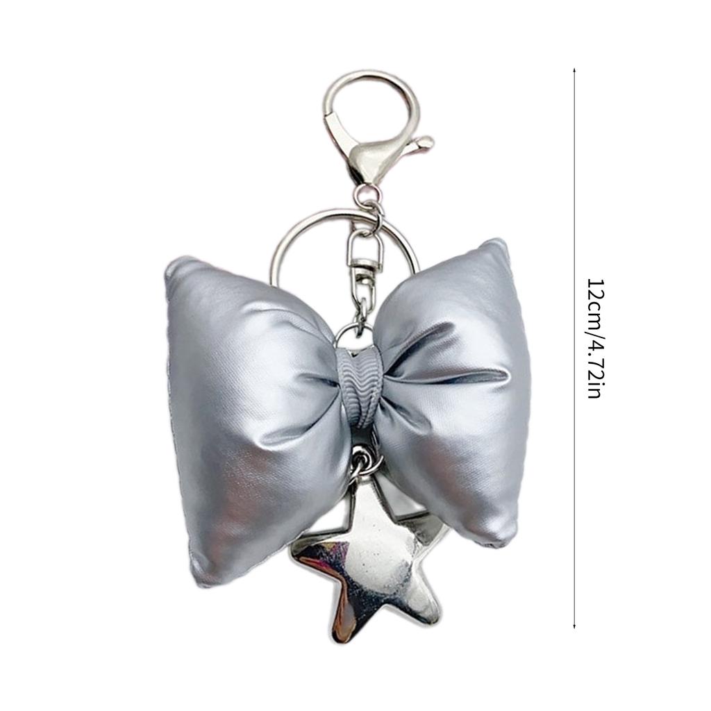 Cute Bowknot Heart Star Keychain Pendant Bag Phone Pendant Women Backpack Handbag Charm Lovely Hanging Decoration