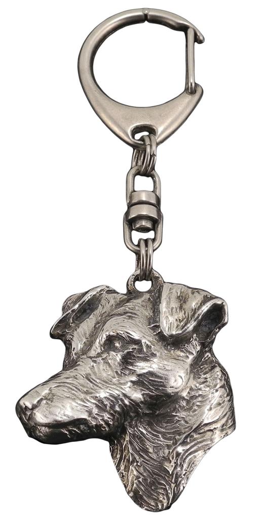Джек-рассел-терьер - посеребренный брелок для ключей с собакой, украшение на сумочку, подвеска на рюкзак от бренда Art-Dog