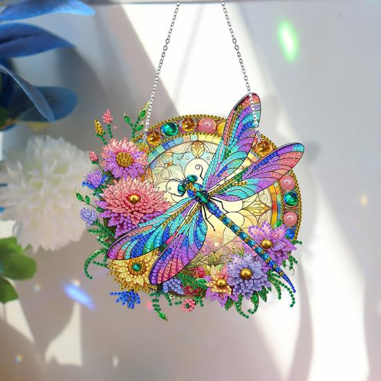 Подвеска «Стрекоза», специальные формы, набор для рисования искусственными алмазами, цветочный узор «Стрекоза», подвесное украшение, набор для самостоятельного изготовления страз для домашнего декора