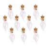10Pcs Fashion Women Pendants Necklaces Tear Drop Glass Bottles with Cork Top DIY Pendants Wishing Bottles Jars