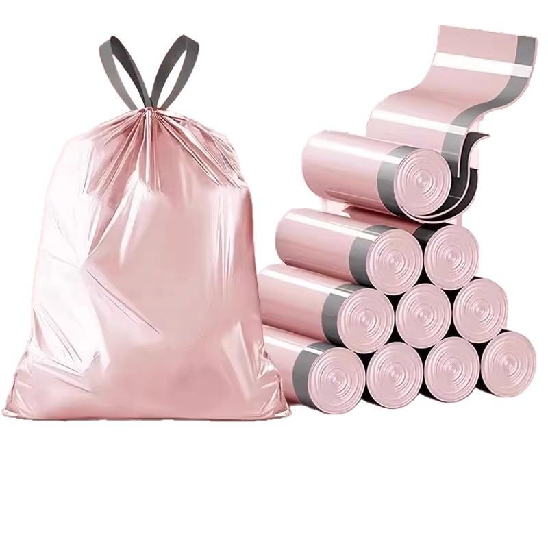 New Tear-Resistant Drawstring Garbage Bags Thickened Plastic Handheld for Kitchen/Dorm/Bathroom Home Use RQSL-WM-0066-51