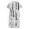 Womens Plus Size Dresses V Neck Short Sleeve Summer Casual Solid Dress Tunic With Pocket