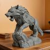 3D-печатная статуэтка волка, фигурка волка в механическом стиле, коллекционная скульптура волка, настольное украшение для офисного стола, полки