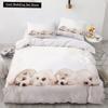 Husky Dog Bedding Set King Queen Size Funny Pet Puppy Duvet Cover for Kids Boys Girls Cute Animal 2/3pcs Polyester Quilt Cover