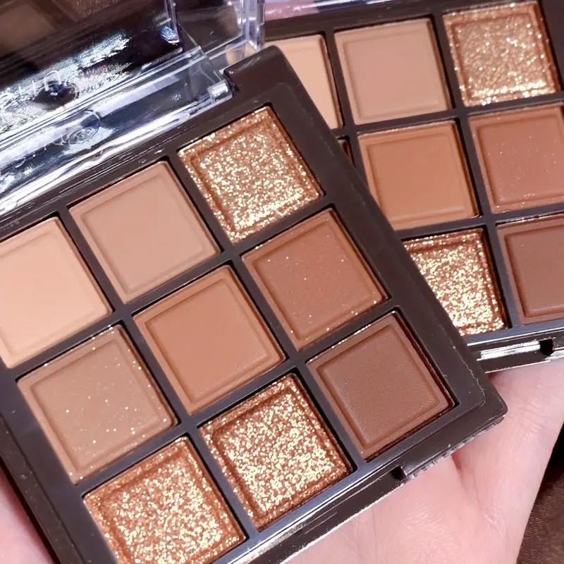 9 цветов шоколадной палитры теней для век Pearly Matte Earth Color Палитра теней для век Shiny Sequins Eye Pigments Стойкий макияж