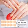 New Solid Color Simple Semi-cured Nail Stickers 20 Finger Gel Nail Stickers