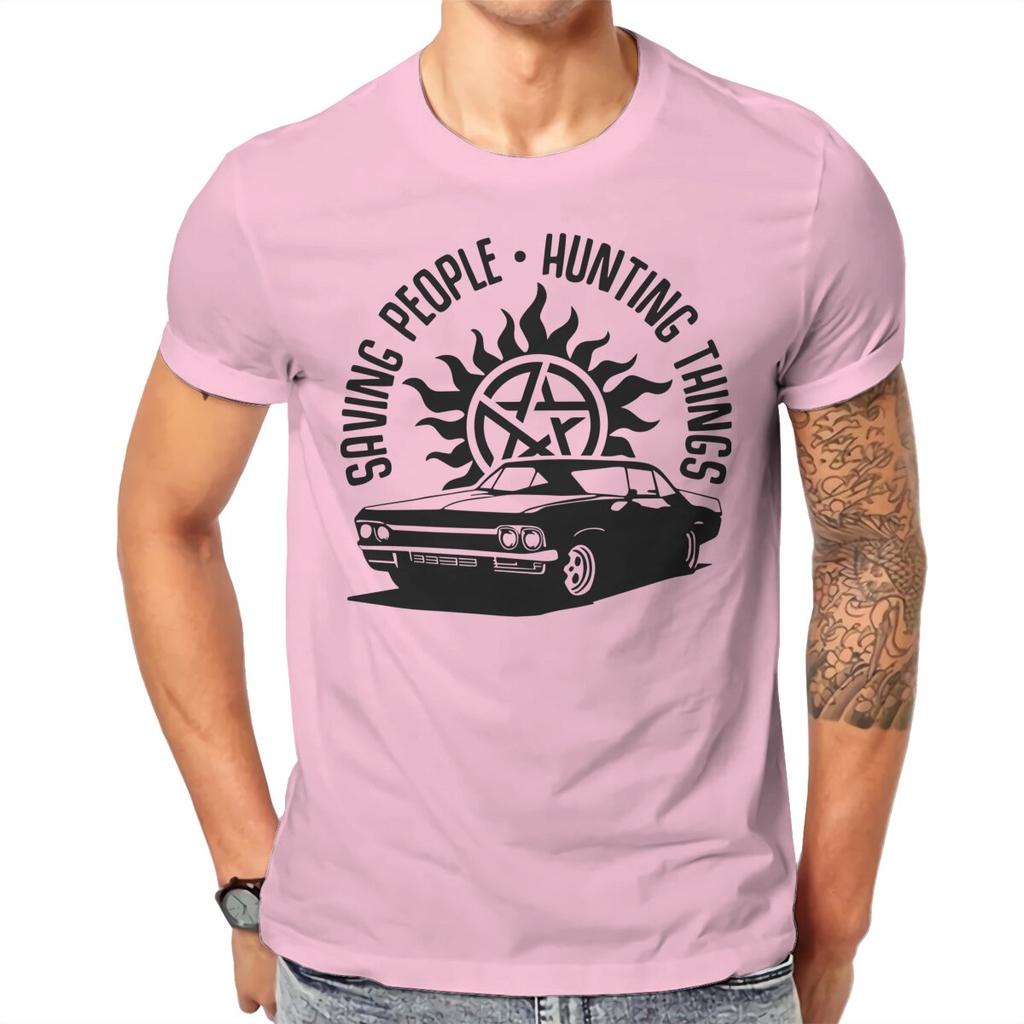 Supernatural Saving People Hunting Things T Shirt Unisex Tees Summer Clothing Cotton ONeck TShirt