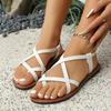 Женские повседневные сандалии на плоской подошве с клипсой, дизайнерские, удобные, для повседневной носки, легкие, для прогулок на открытом воздухе