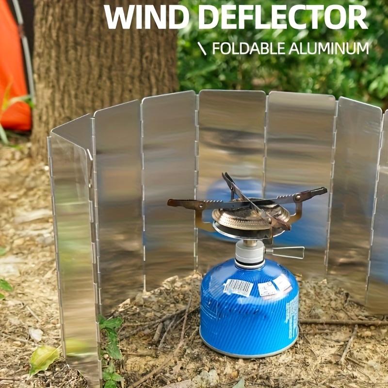 Складной ветрозащитный экран для кемпинга на открытом воздухе, прочный алюминиевый материал, для пеших походов, пикников, кемпинга - незаменимый аксессуар для приготовления пищи на открытом воздухе и пикников
