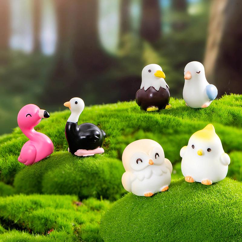 Мох Микроландшафт Украшение Мультфильм Милая Птица Утконос Фламинго Орел Животное Украшение Садовое Украшение
