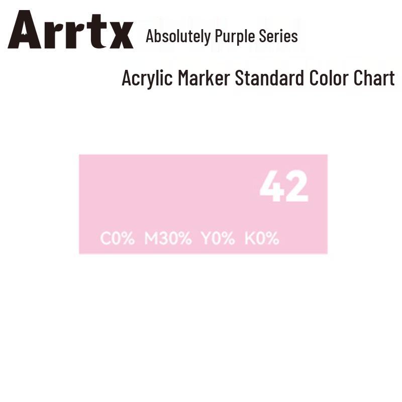 Arrtx Ataishi Акриловый маркер с мягким наконечником, 1 шт., Абсолютно фиолетовый, Стиль A/B, 30 цветов, Водонепроницаемый, Быстросохнущий, Непрозрачный.