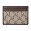 Gucci Ophidia Логотип Double G Фурнитура Светлое Золото Кожа и Холст Держатель для Карт Женский Держатель для Карт Бежево-Коричневый 838486-FAE0L-9746