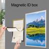 Self-Adhesive Frame Magnetic Picture Holder with Clear Cover Wall-mounted Poster Display Frame for