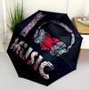 1pc Music Love Automatic Open/Close Umbrella Compact Folding Umbrella, All-Season Portable Umbrella for Women/Men106