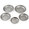 5pcs Outdoor Ti Plate Camping Tableware Round Fruit Ti Dinner Dish for BBQ Hiking Picnic