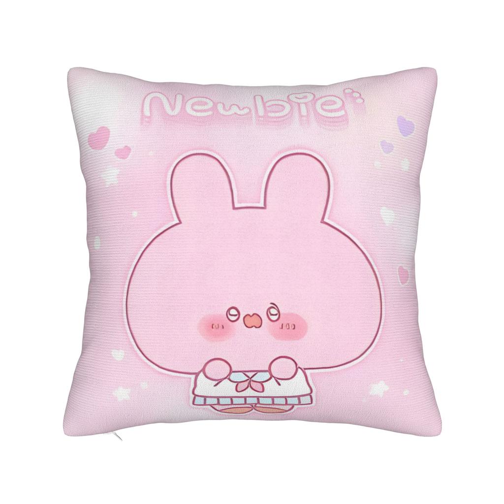 Asamimichaan Asleep Cartoon Square Pillow Case Cute Asamimi Cushion Covers Awesome Polyester Decorative Pillowcover For Home 18"