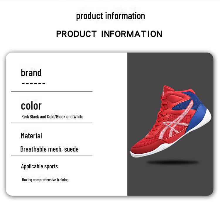Мужская профессиональная обувь для борьбы, бокса, саньда и соревнований с высоким верхом.