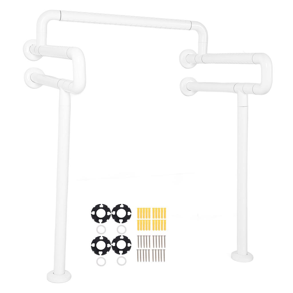 Toilet Grab Bar Double U Shape Ergonomical PC SUS Anti Slip Toilet Handrails for Elderly Disabled