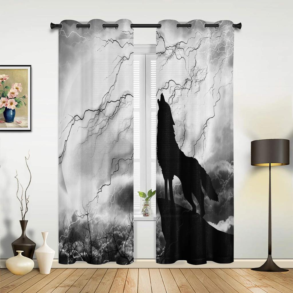 Шторы Животное Белый Волк для Спальни Гостиной Драпировка Кухня Детская Комната Занавеска для Окна Современный Домашний Декор