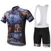 Breathable Summer Short Riding Bicycle Cycling Clothing Set Men Sport Jerseys Suits White Bib Pants Bicycle Clothes Race Bicycle Wear Tights