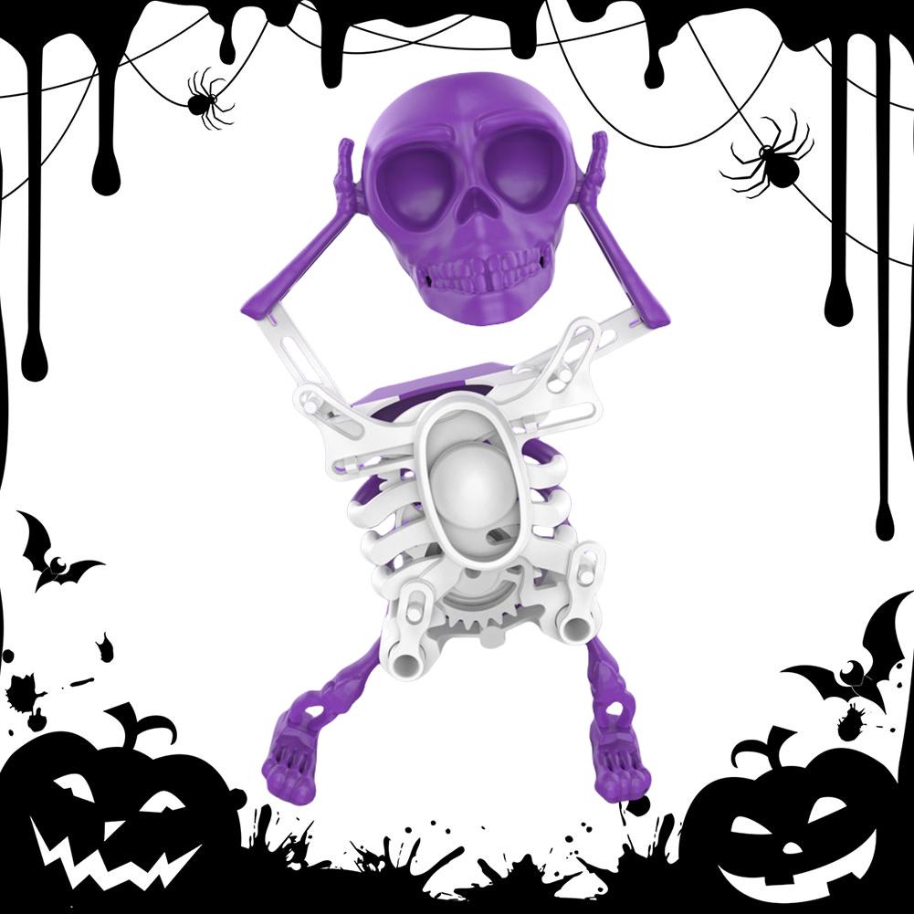 Wind-up Dancing Skeleton Man Toy Swinging Skeleton Head Toy 3D Printed Dancing Skeleton Toy for Kids and Adults
