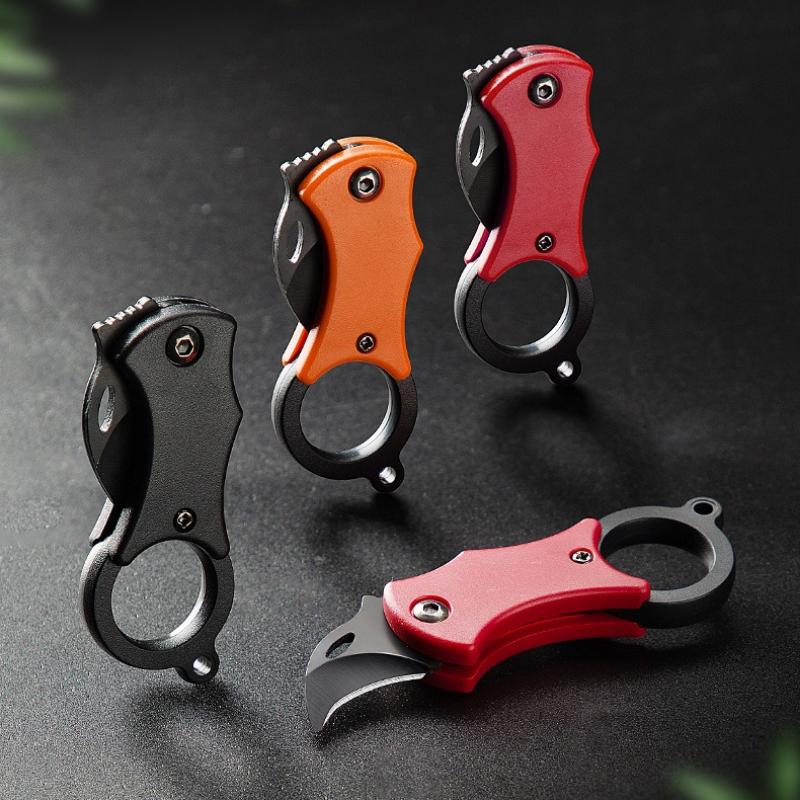 Mini Fox Necklace Pocket Knife Outdoor Portable Defense Eagle Claw Folding Knife Home Travel Open Box Keychain Folding Knife
