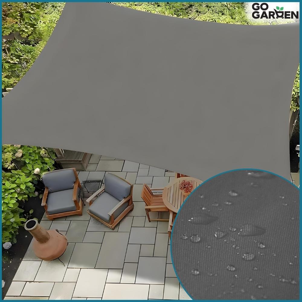Sunshade, UV protection, awning, grey, waterproof, 3x3 m