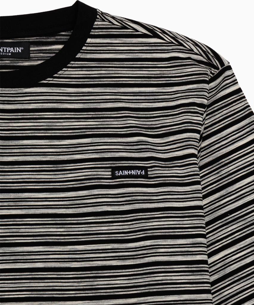 SAINTPAIN Sp Cross Logo Multi-Stripe Long Sleeve Black