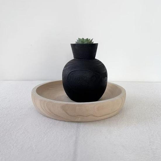 Деревянный поднос для хранения Многоцелевой для фруктов Сладости Конфеты Десерты Закуски Поднос для сервировки Фермерский дом Деревенский Круглая декоративная миска Кухонные принадлежности