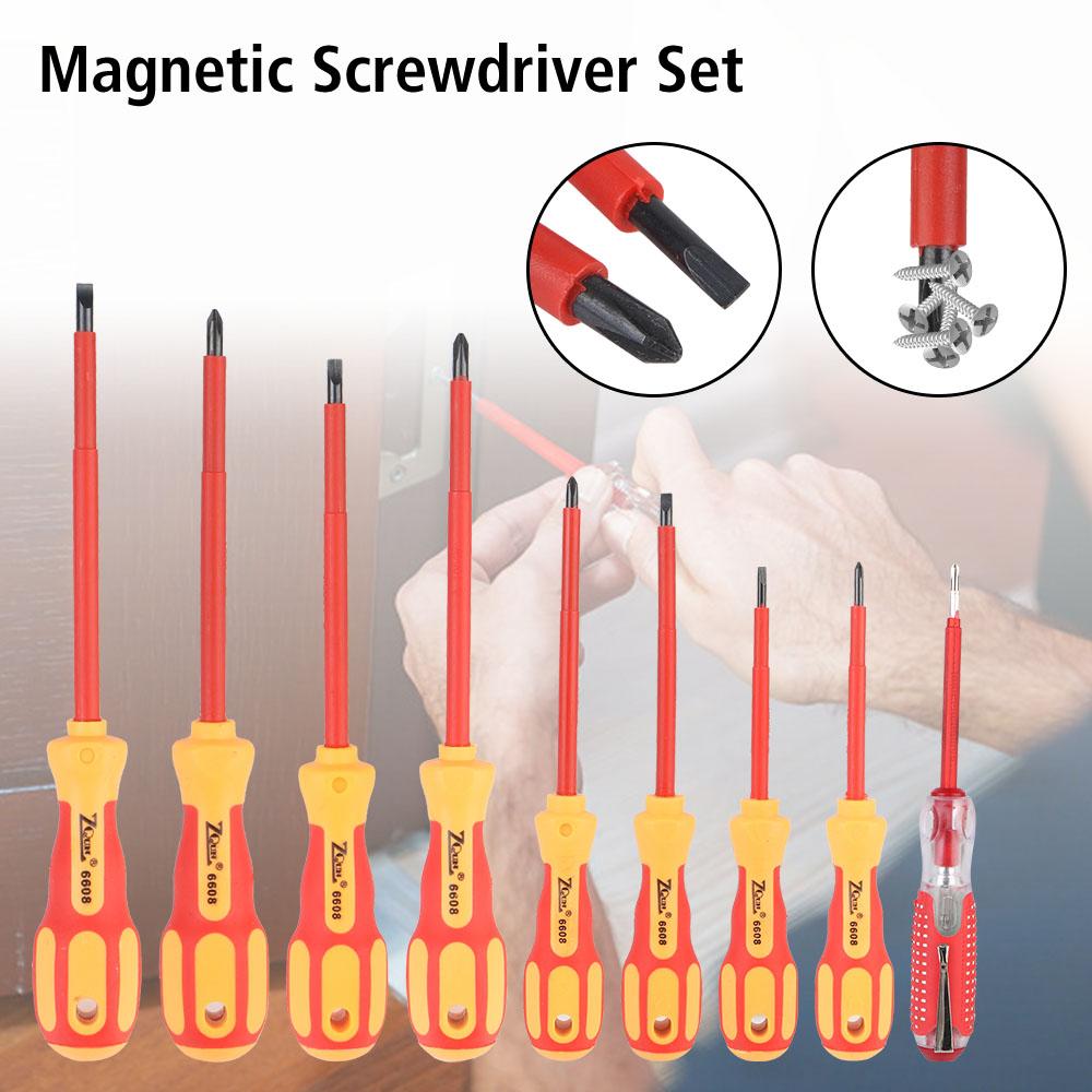 Screwdriver Set Phillips Slotted Bits Electrician Insulated For Electrician Hand Tools Multifunctional Magnetic Screwdriver